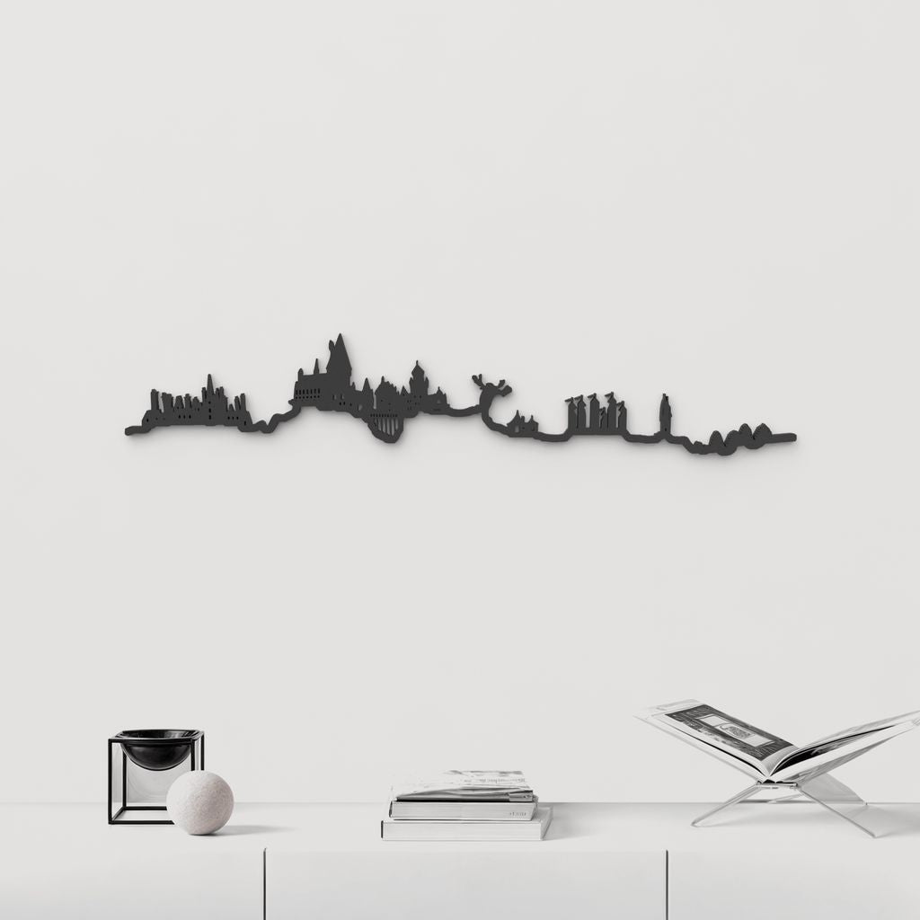 Skyline Hogwarts skyline in wood - Skylinecity
