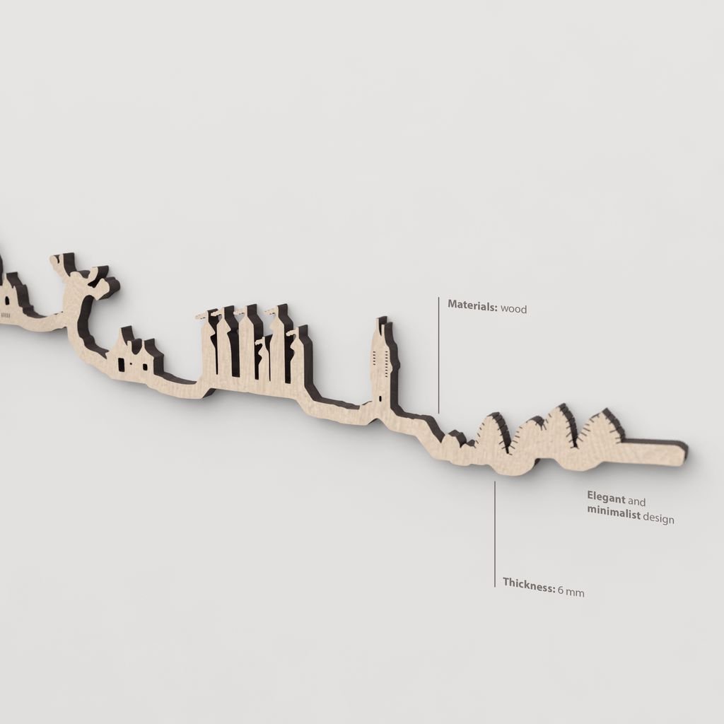 Skyline Hogwarts skyline in wood - Skylinecity