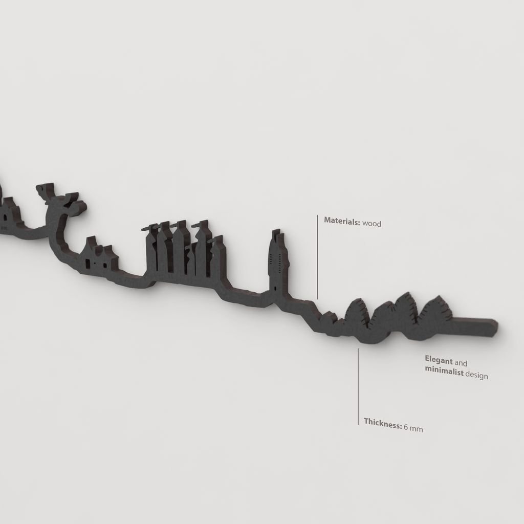 Skyline Hogwarts skyline in wood - Skylinecity