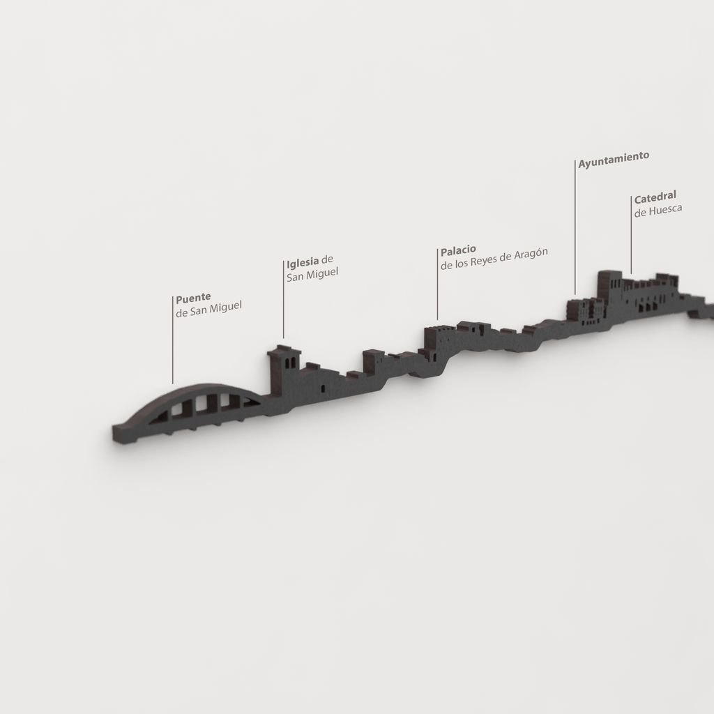 Skyline Huesca skyline in wood - Skylinecity