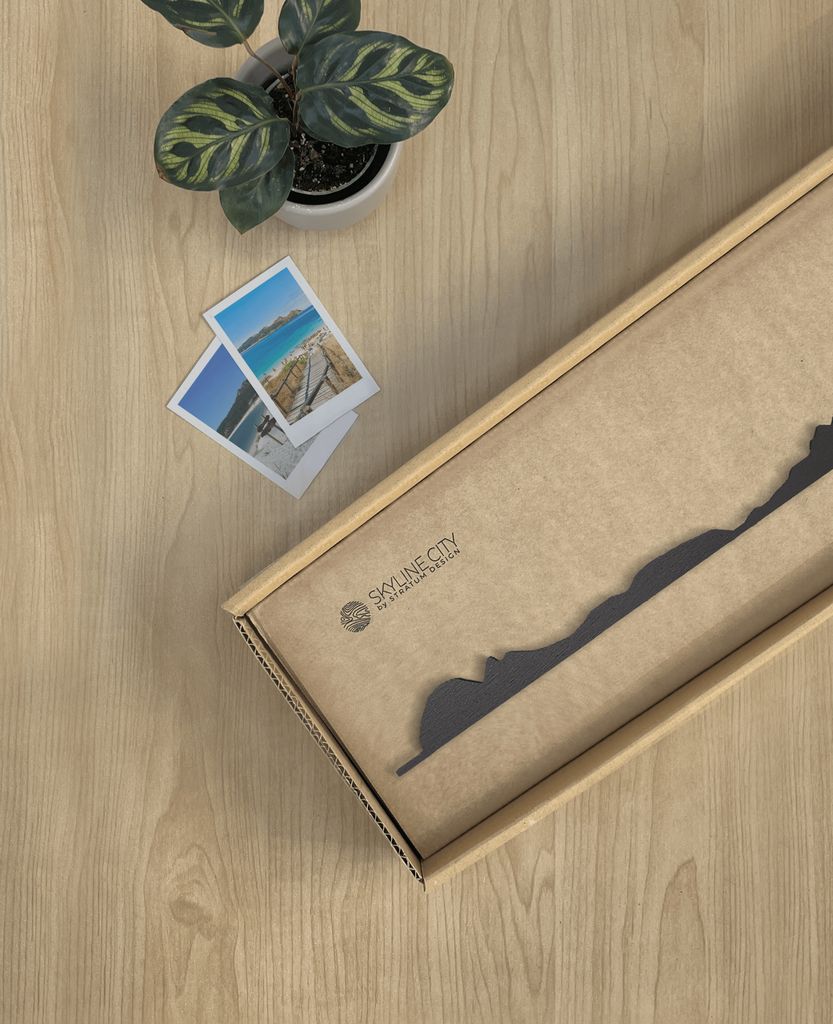 Skyline las Islas Cíes / Vigo skyline in wood - Skylinecity