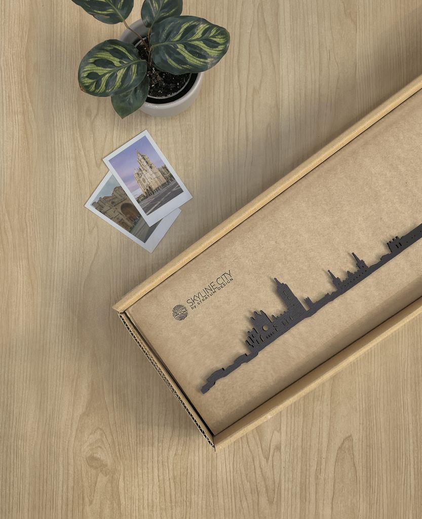 Skyline León skyline in wood - Skylinecity