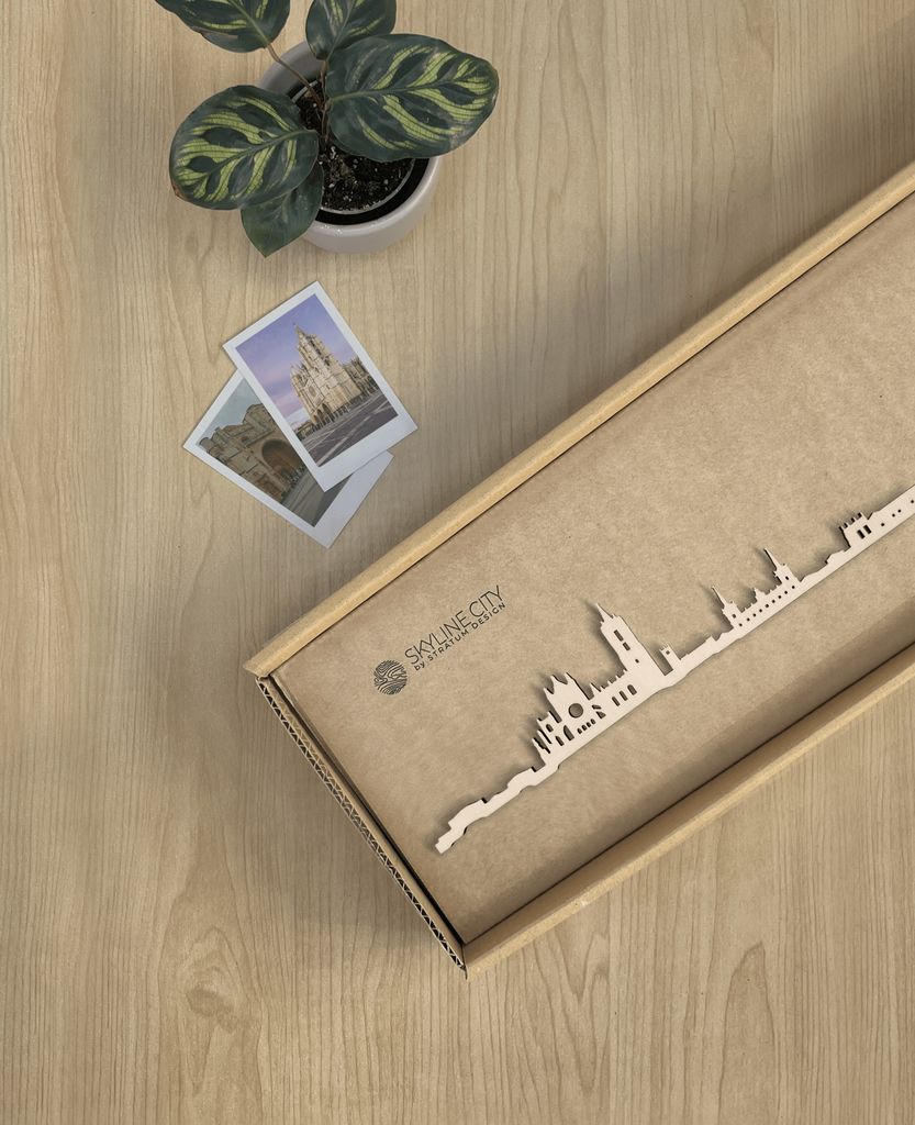 Skyline León skyline in wood - Skylinecity