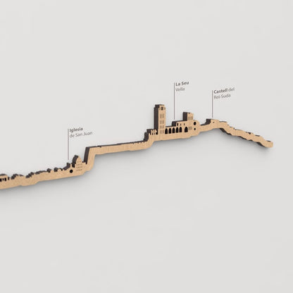 Skyline Lleida skyline in wood - Skylinecity