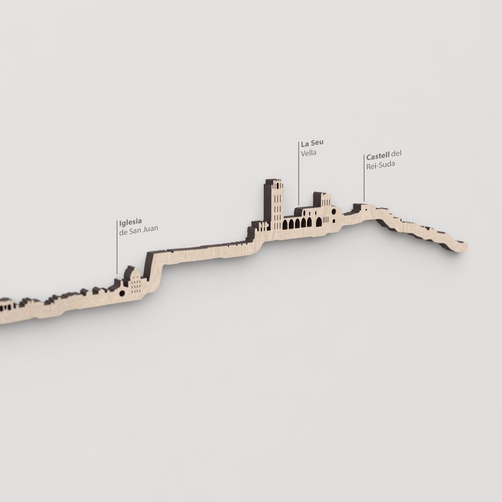 Skyline Lleida skyline in wood - Skylinecity