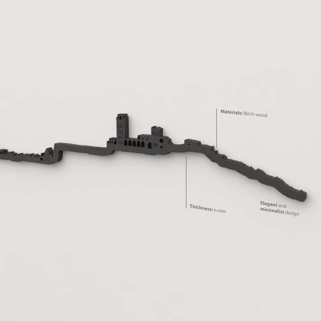 Skyline Lleida skyline in wood - Skylinecity