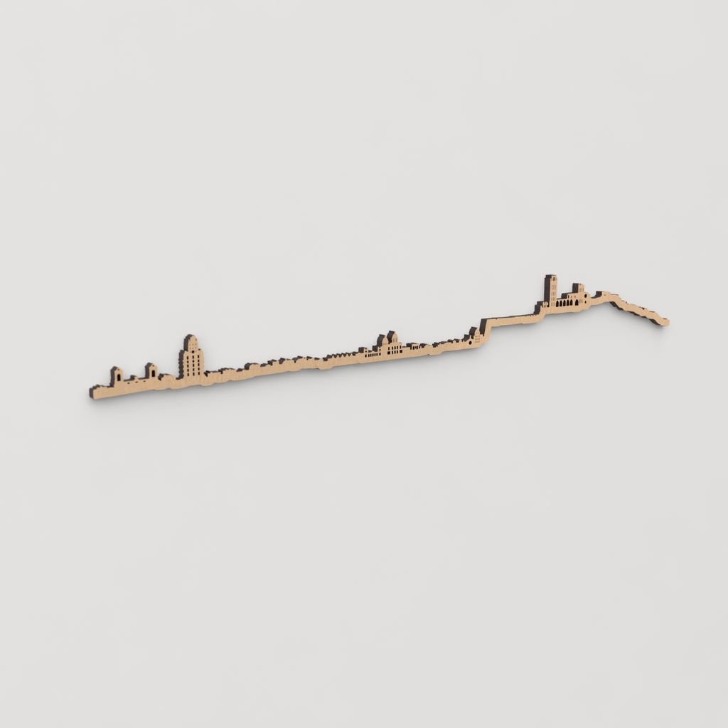 Skyline Lleida skyline in wood - Skylinecity