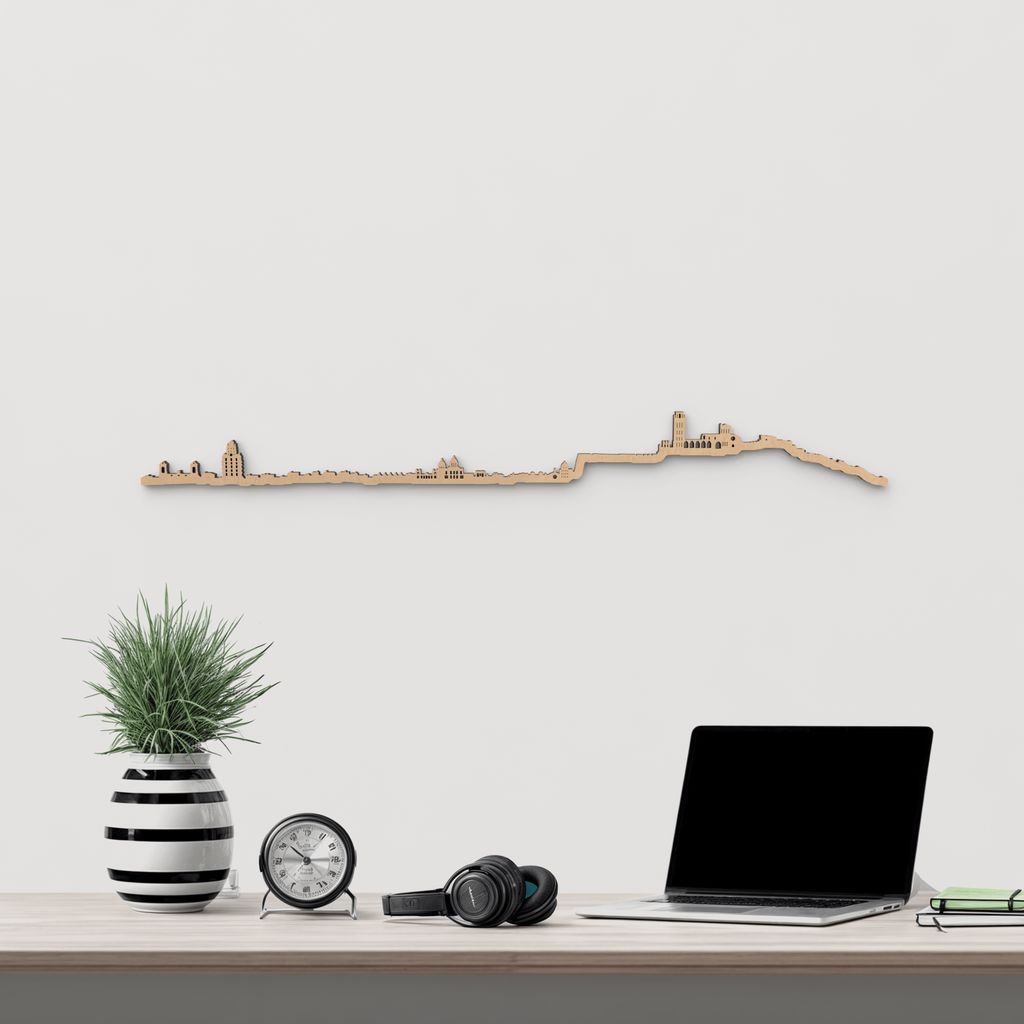 Skyline Lleida skyline in wood - Skylinecity