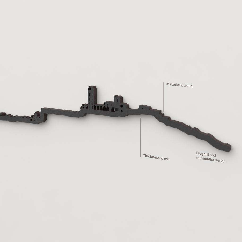 Skyline Lleida skyline in wood - Skylinecity