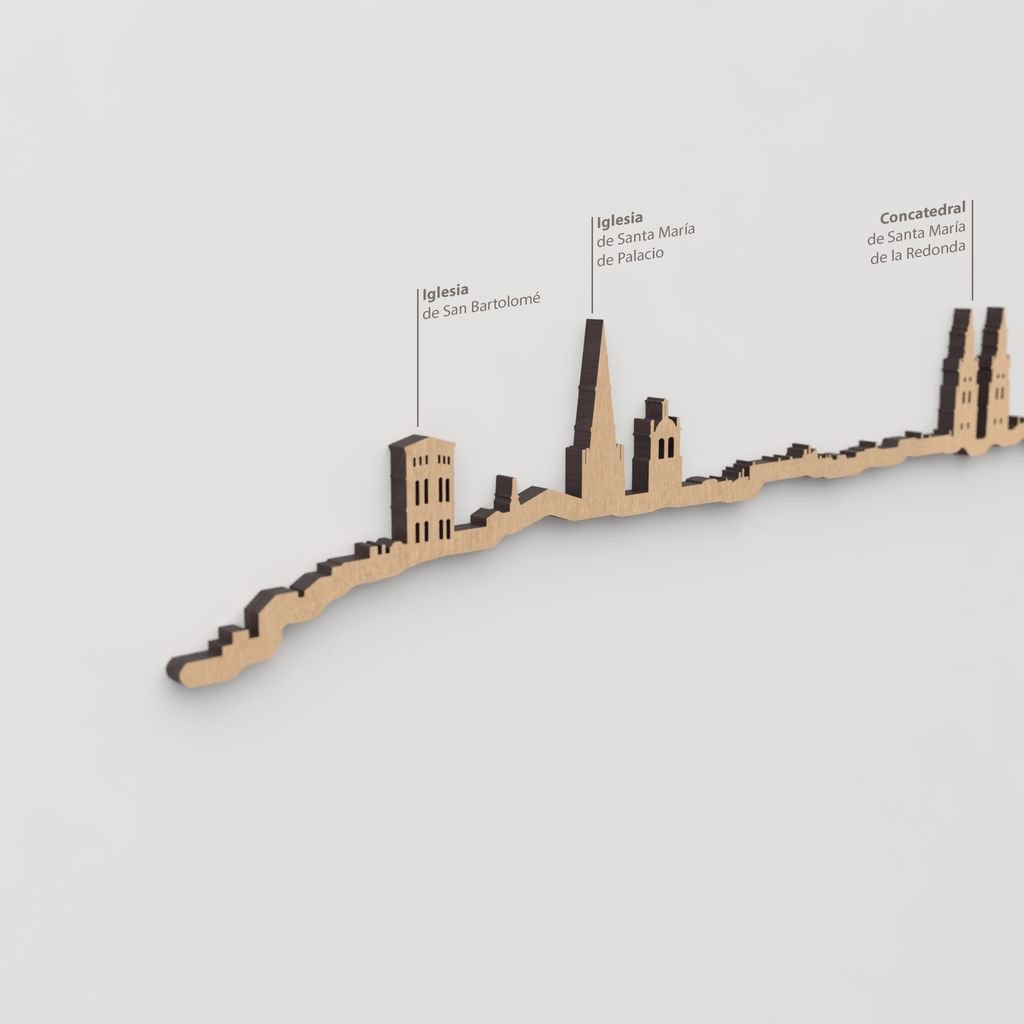 Skyline Logroño skyline in wood - Skylinecity