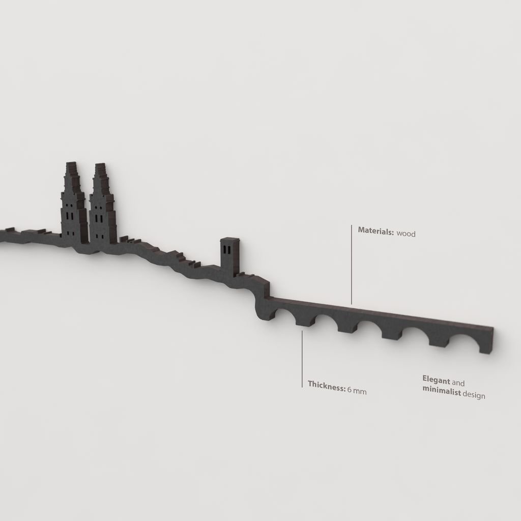 Skyline Logroño skyline in wood - Skylinecity