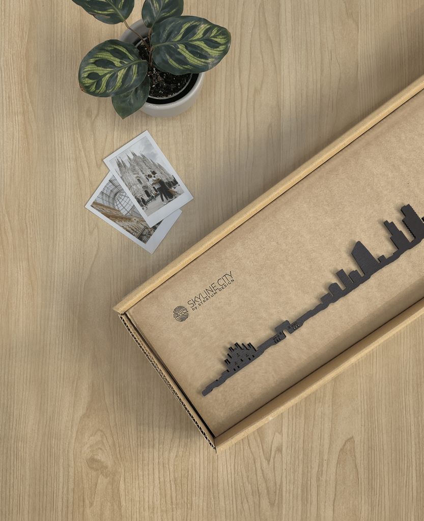 Skyline Milán skyline in wood - Skylinecity