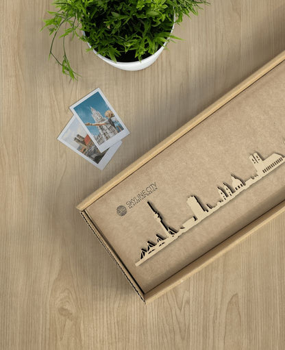 Skyline Múnich skyline in wood - Skylinecity