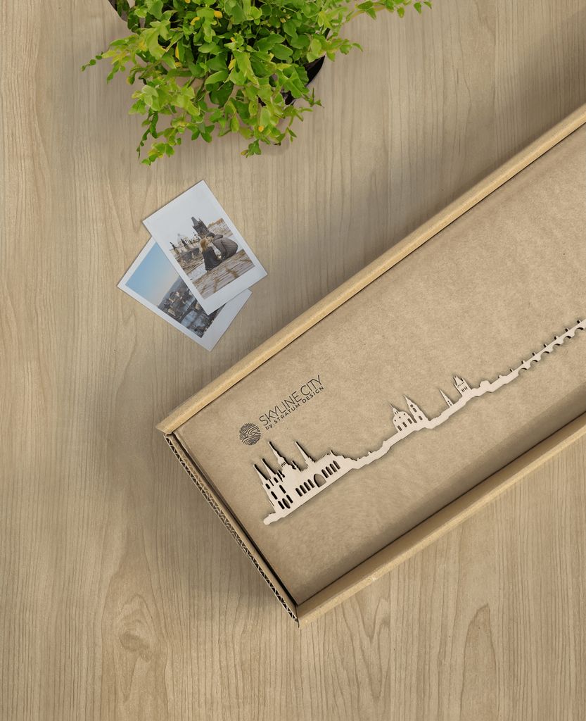 Skyline Praga skyline in wood - Skylinecity