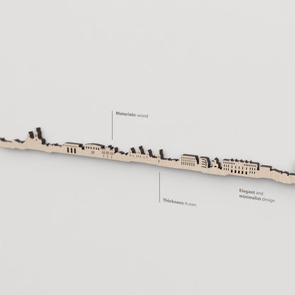 Vetado de la madera natural en el skyline Reus.