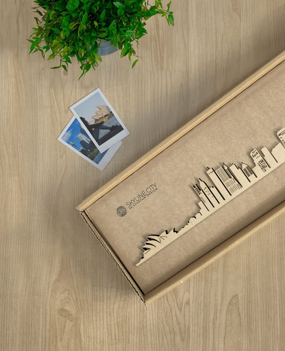 Skyline Sidney skyline in wood - Skylinecity