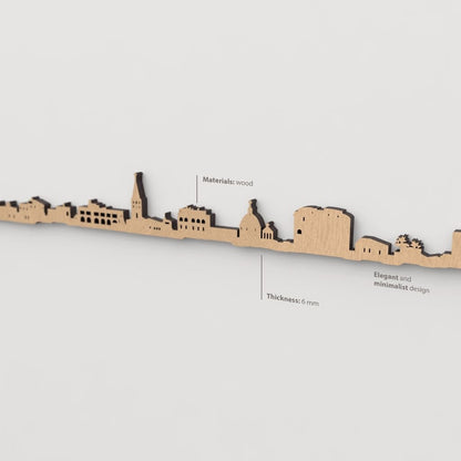 Textura de la madera marrón en el skyline Alghero.