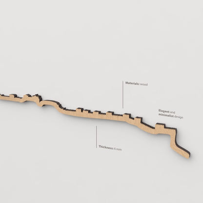 Textura de la madera marrón en el skyline Ávila.