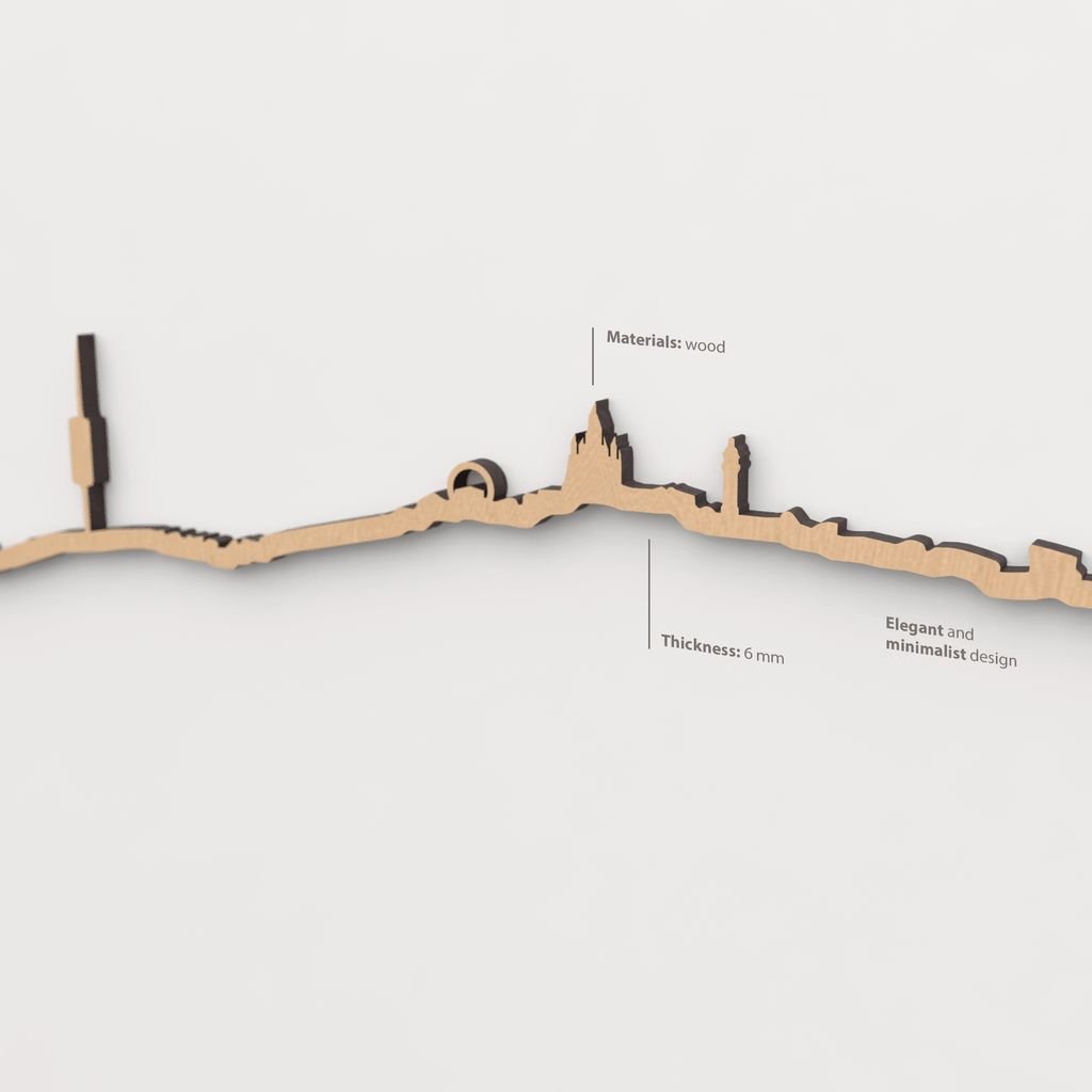 Textura de la madera marrón en el skyline Barcelona Collserola.