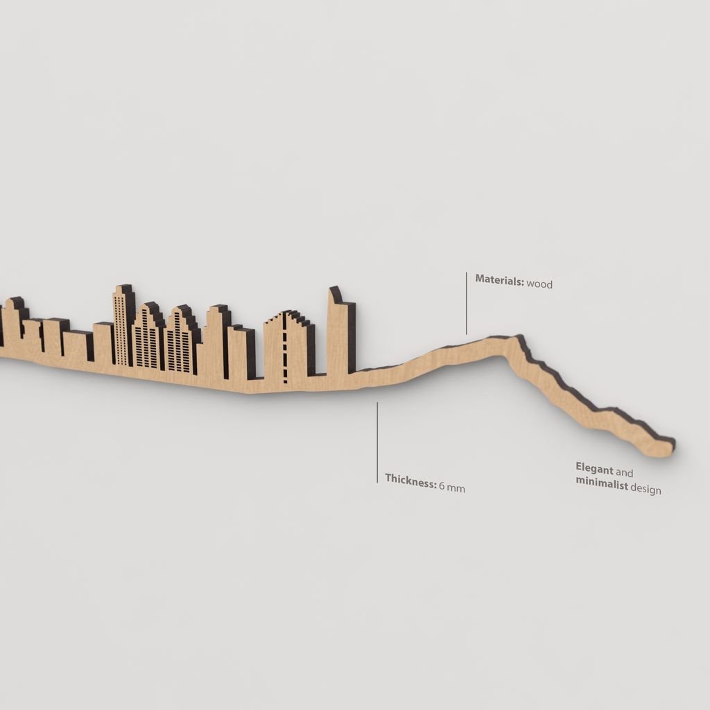 Textura de la madera marrón en el skyline Benidorm.