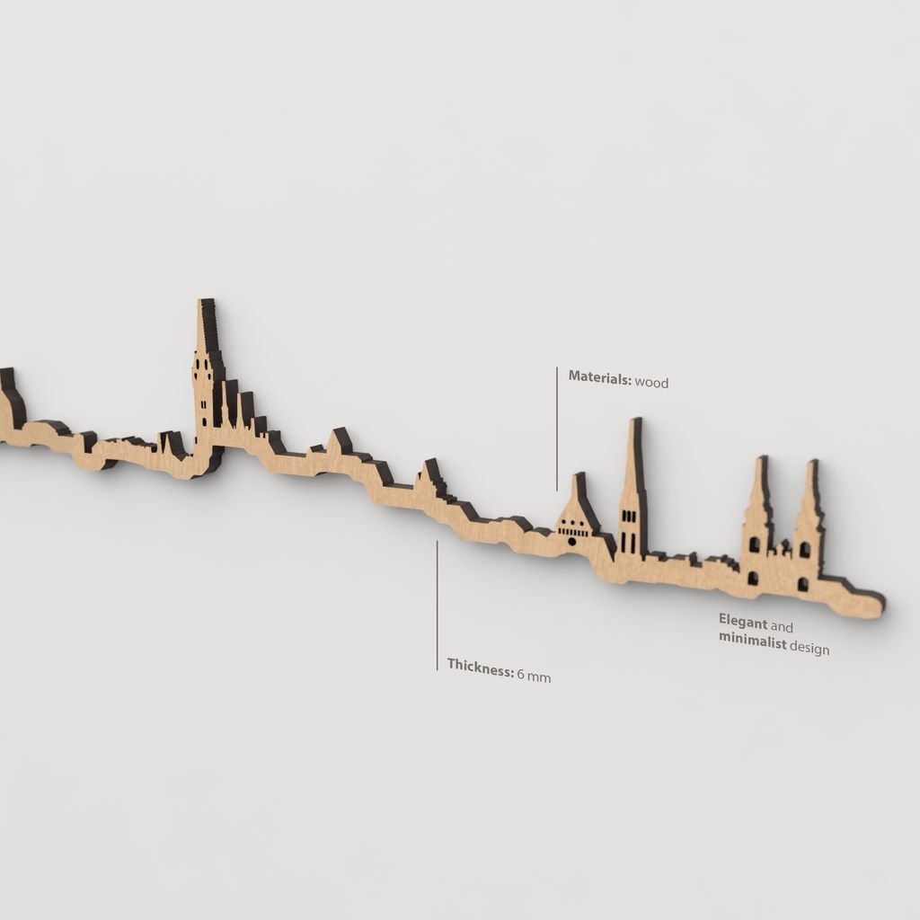 Textura de la madera marrón en el skyline Budapest.