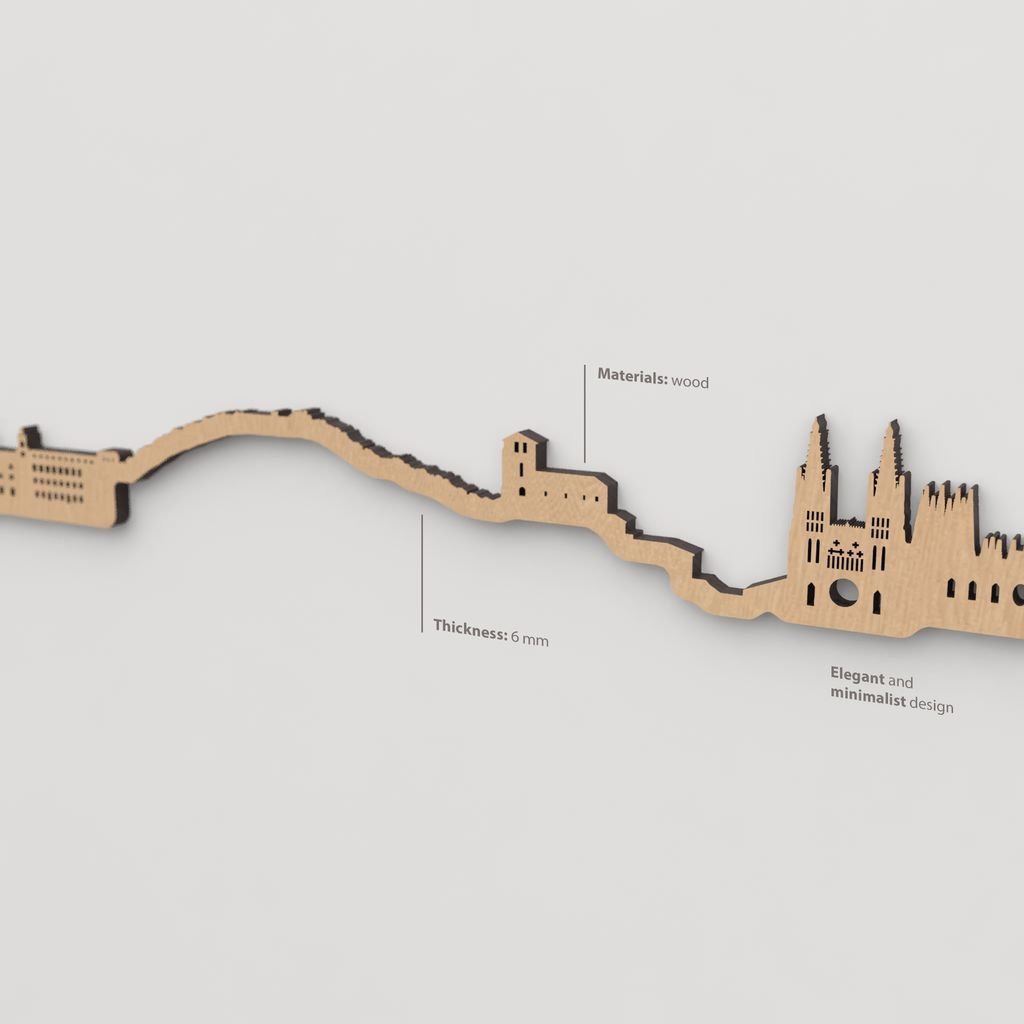 Textura de la madera marrón en el skyline Burgos.