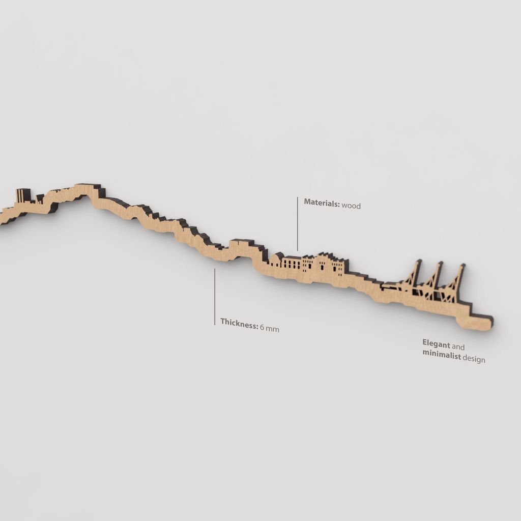 Textura de la madera marrón en el skyline Cartagena.
