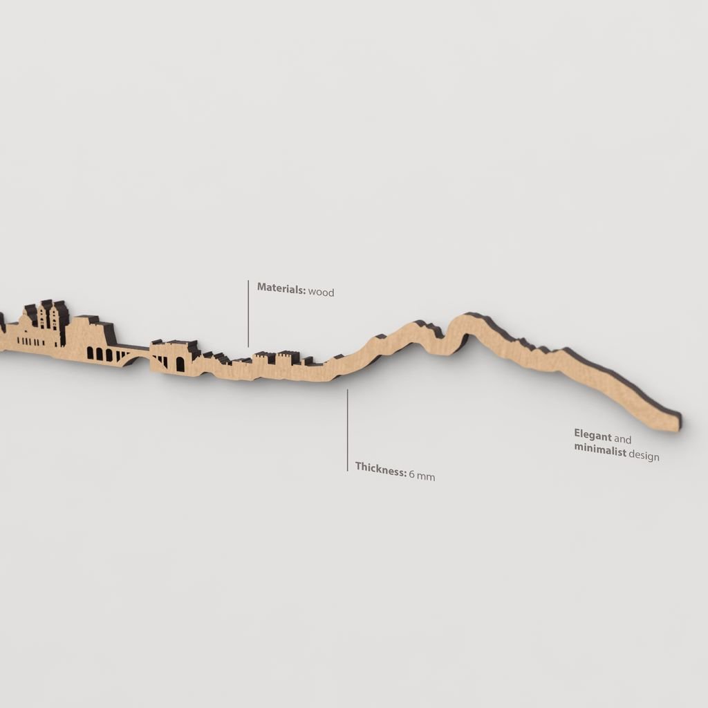 Textura de la madera marrón en el skyline Ceuta.