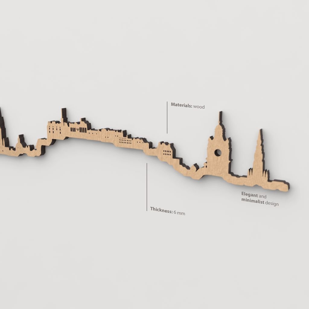 Textura de la madera marrón en el skyline Edimburgo.