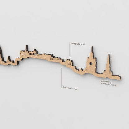 Textura de la madera marrón en el skyline Edimburgo.