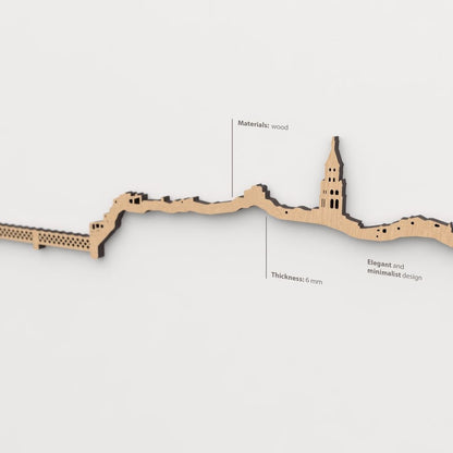 Textura de la madera marrón en el skyline Fraga.