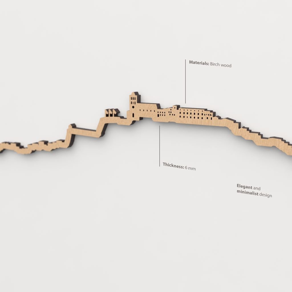 Textura de la madera marrón en el skyline Ibiza.