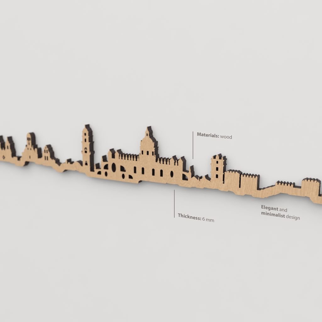 Textura de la madera marrón en el skyline Jerez de la Frontera.