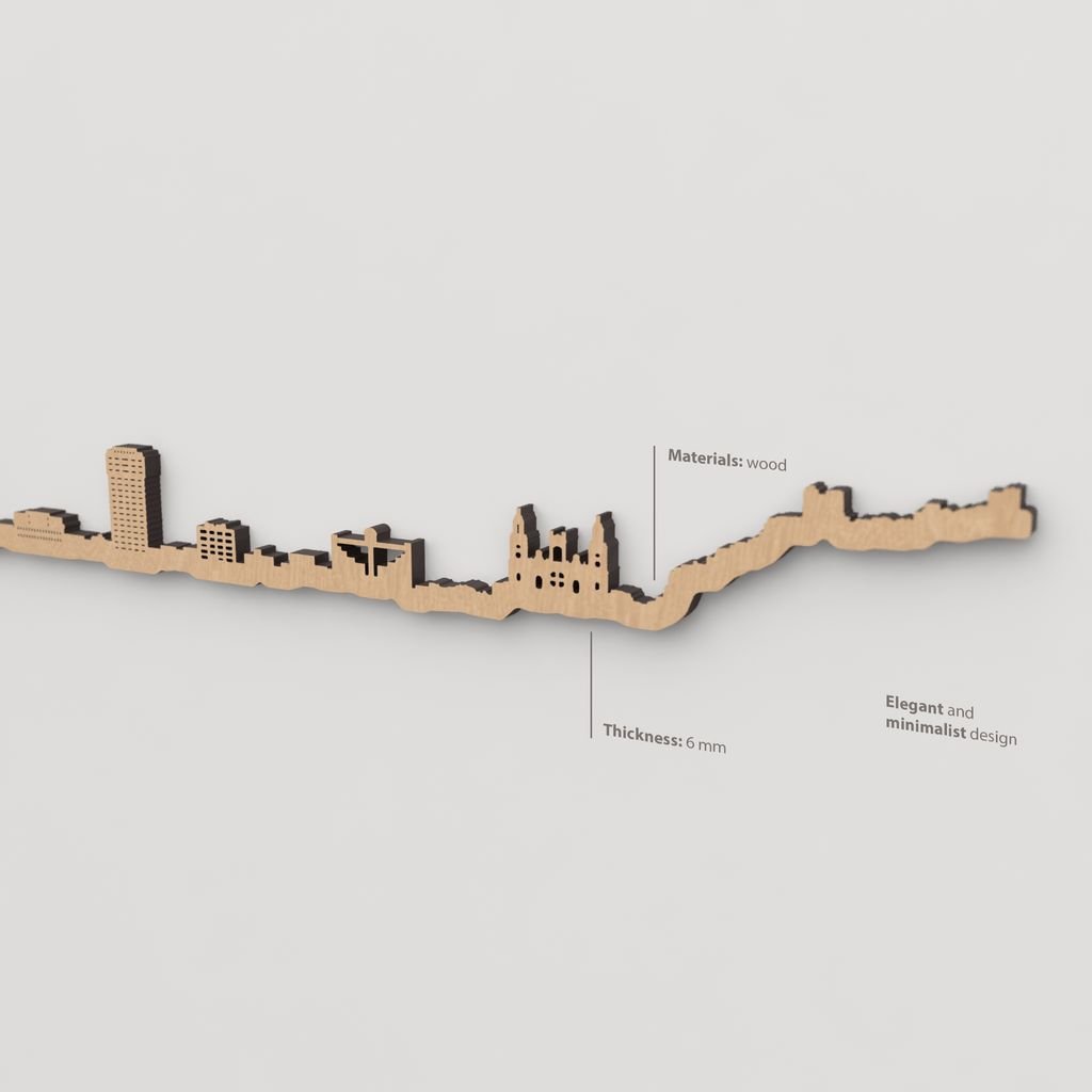 Textura de la madera marrón en el skyline Las Palmas de Gran Canaria.