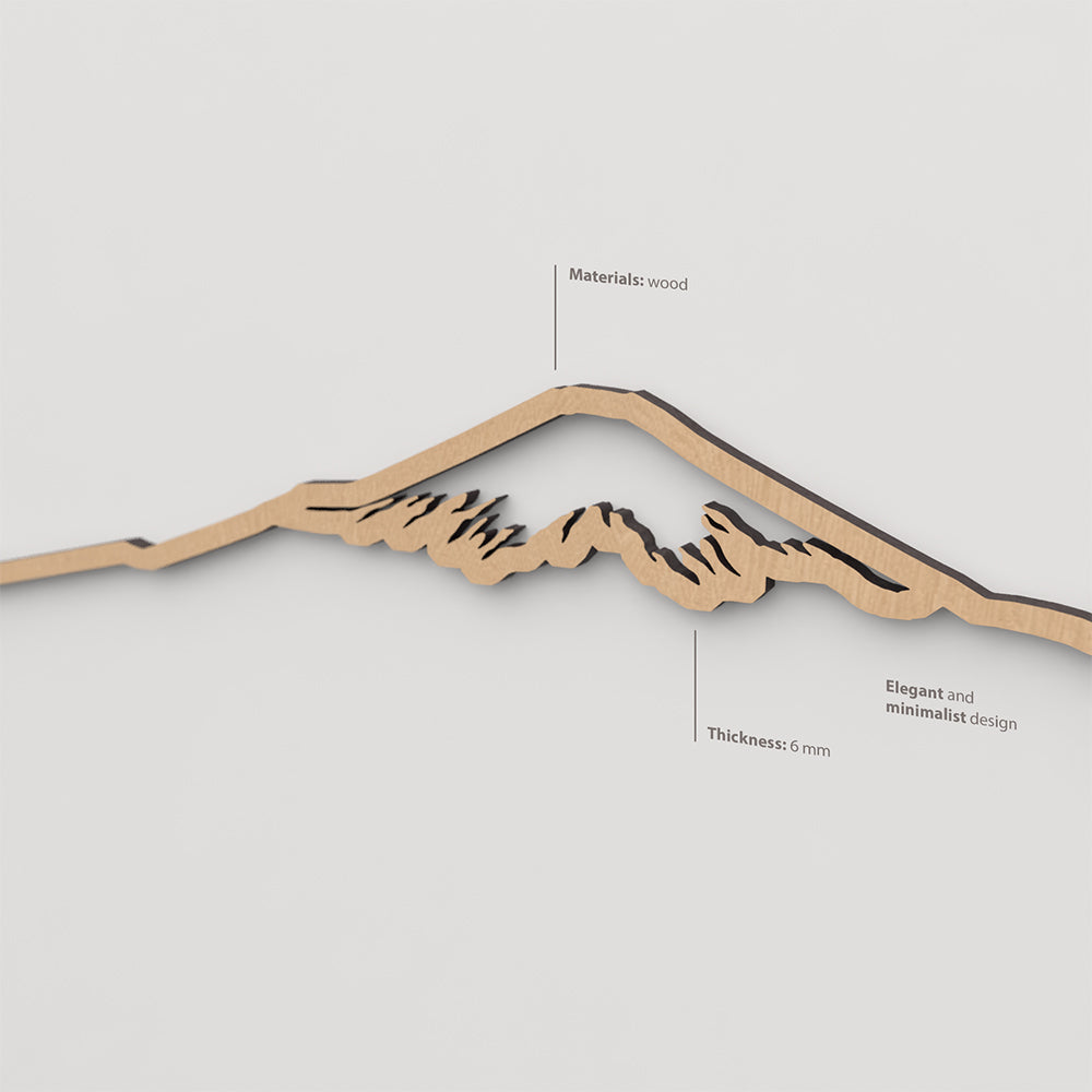 Textura de la madera marrón en el skyline Monte Fuji.