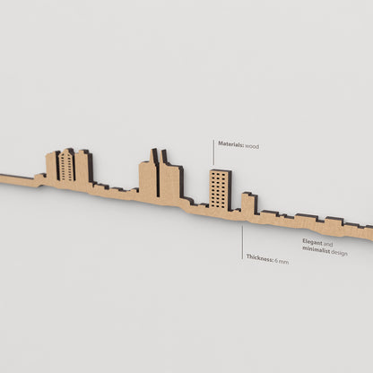 Textura de la madera marrón en el skyline Murcia.