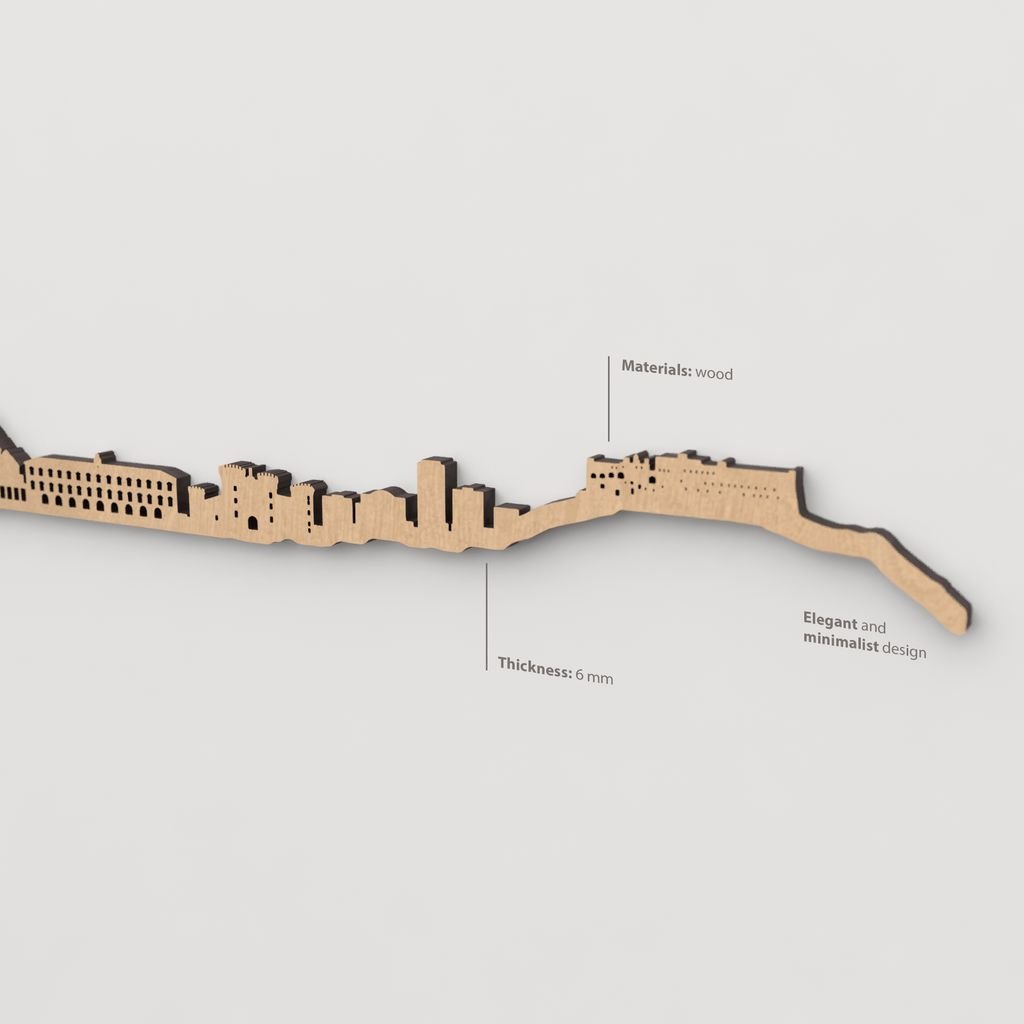 Textura de la madera marrón en el skyline Nápoles.