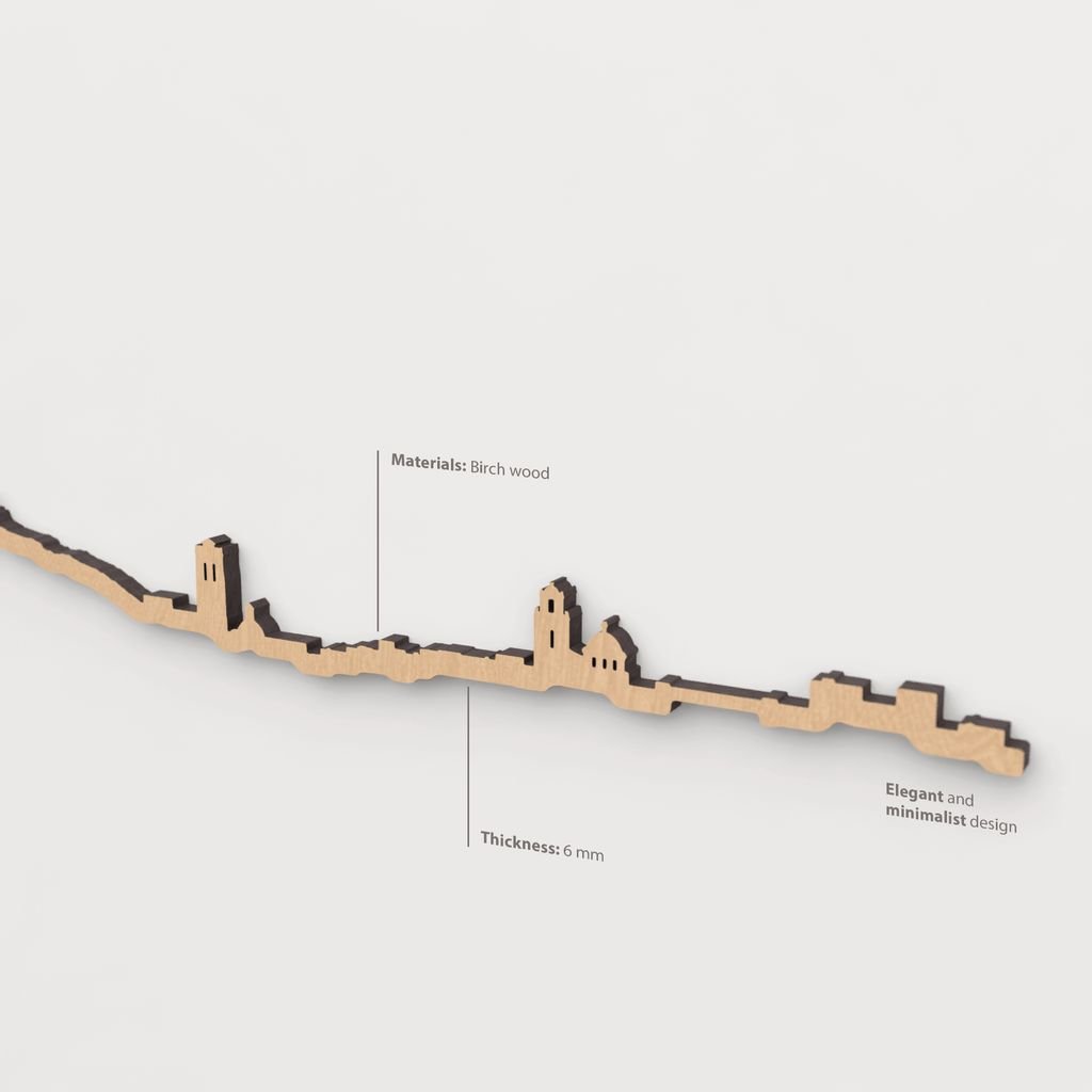 Textura de la madera marrón en el skyline Orihuela.