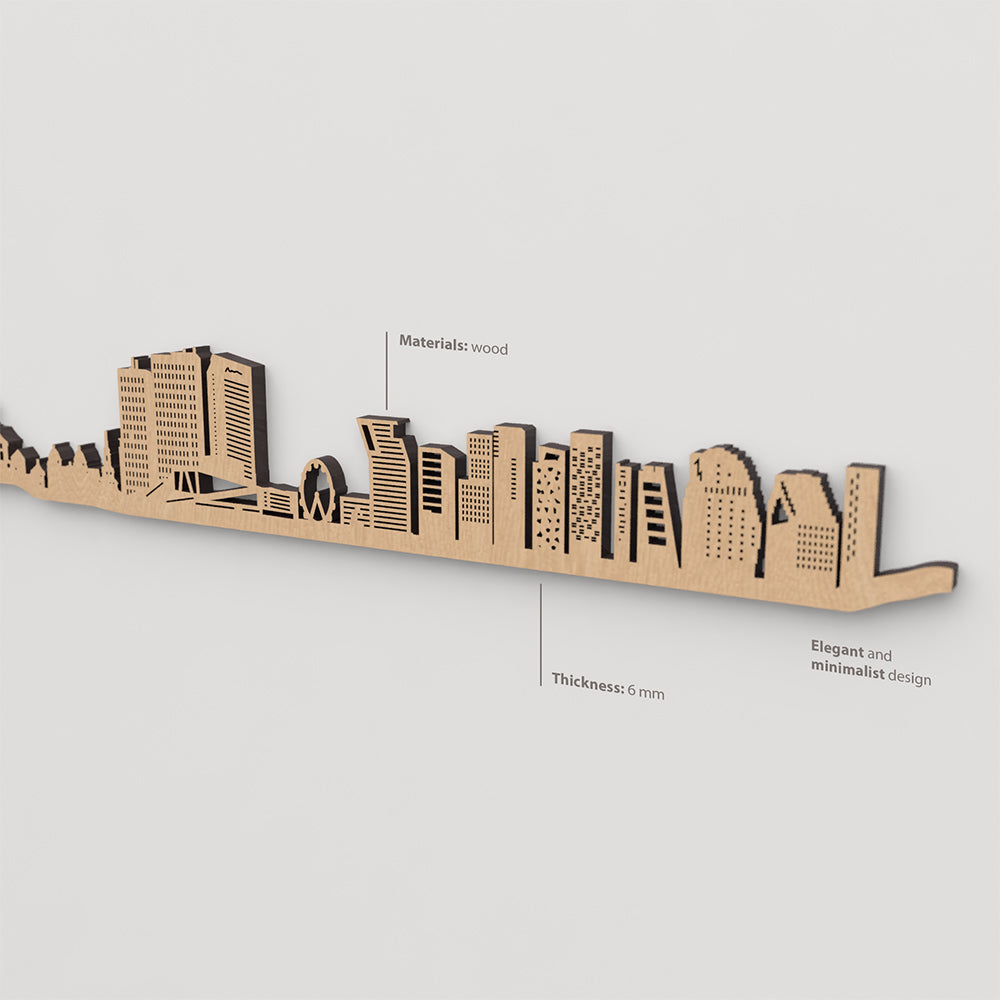 Textura de la madera marrón en el skyline Oslo.
