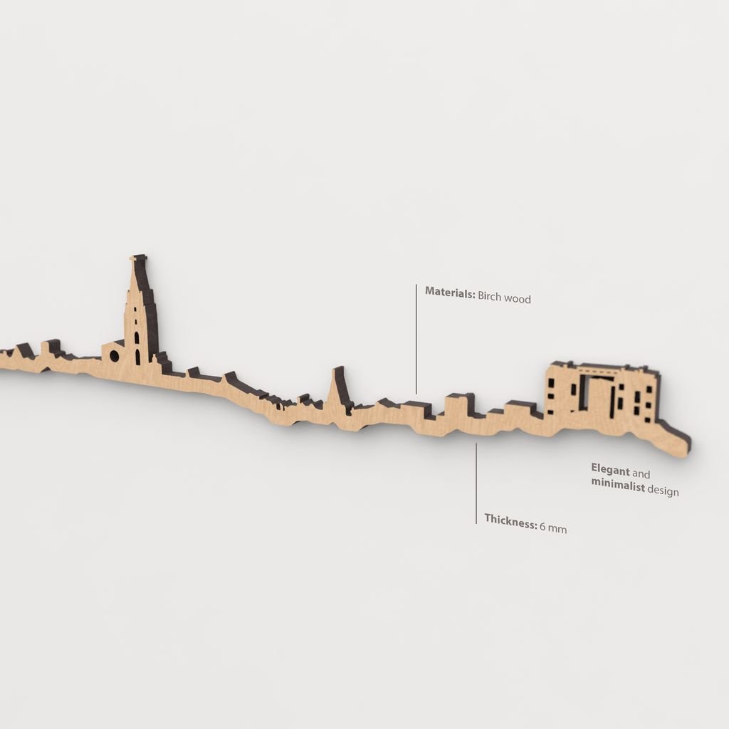 Textura de la madera marrón en el skyline Oviedo.