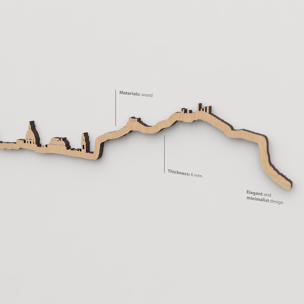 Textura de la madera marrón en el skyline Palermo.