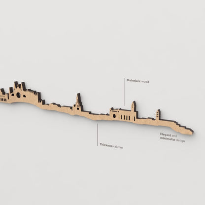 Textura de la madera marrón en el skyline Palma.