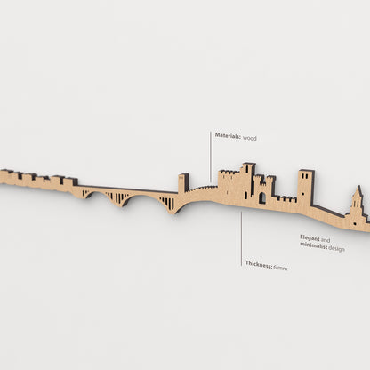 Textura de la madera marrón en el skyline Ponferrada.