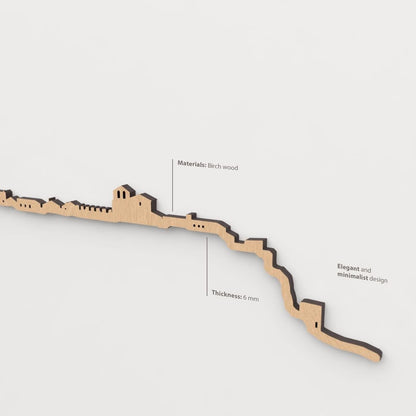 Textura de la madera marrón en el skyline Rello.