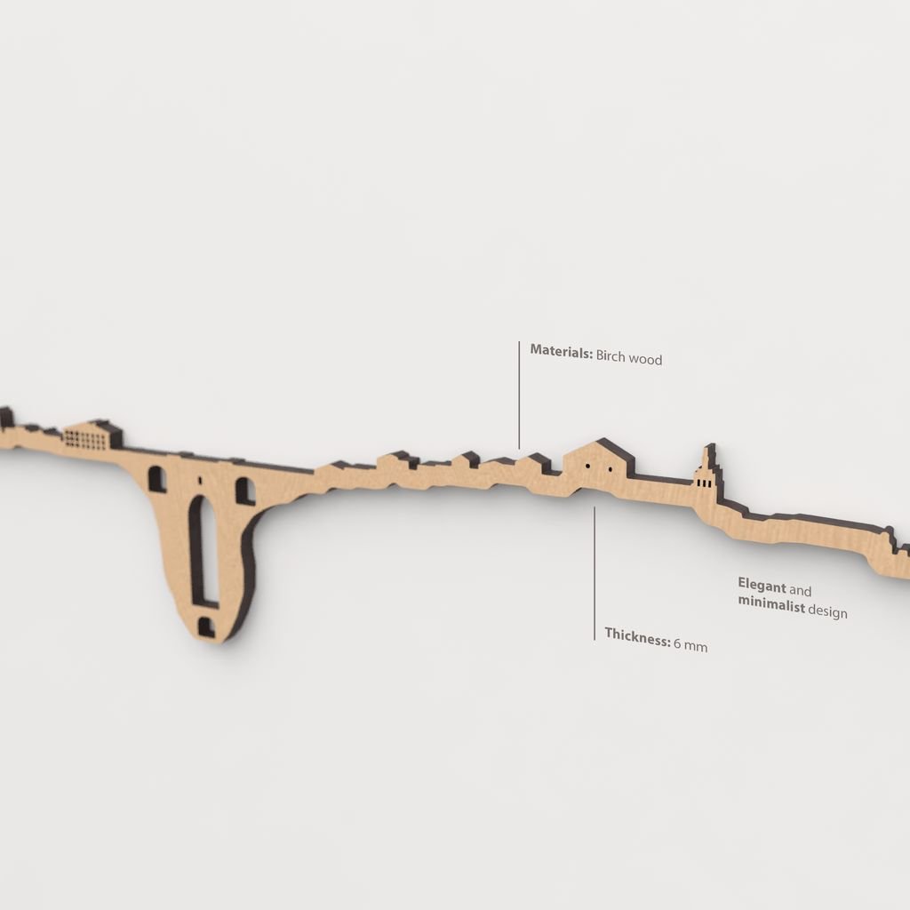 Textura de la madera marrón en el skyline Ronda.