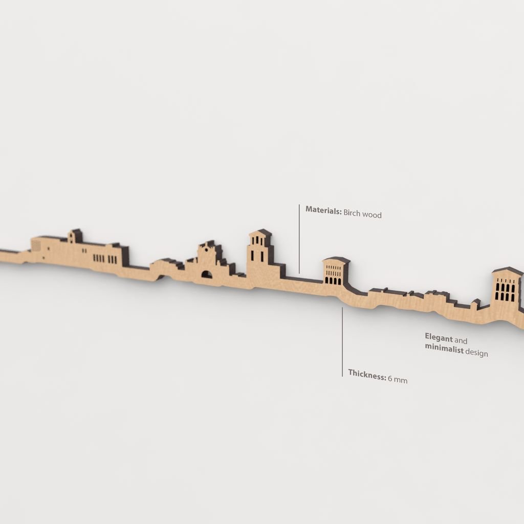 Textura de la madera marrón en el skyline Sahagún.