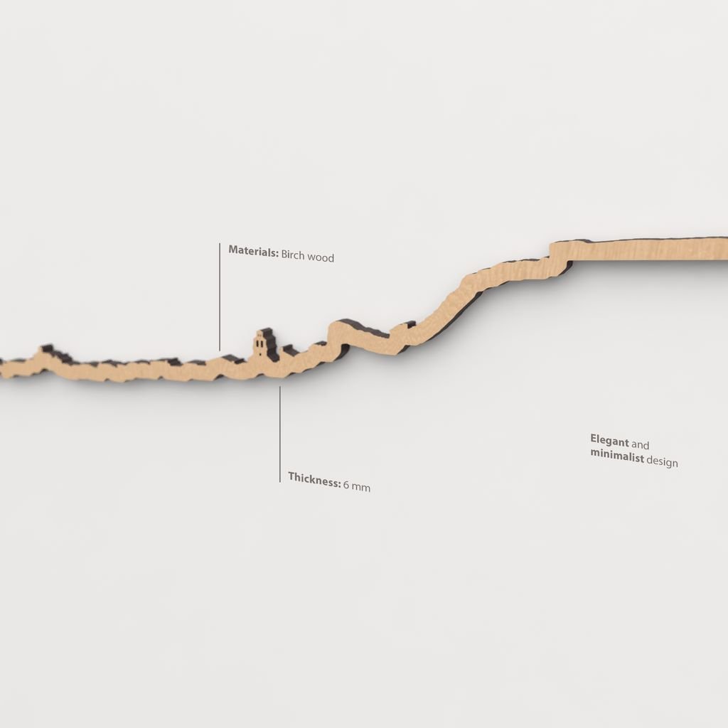 Textura de la madera marrón en el skyline San Esteban de Gormaz.