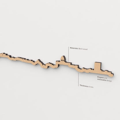 Textura de la madera marrón en el skyline San Fernando.