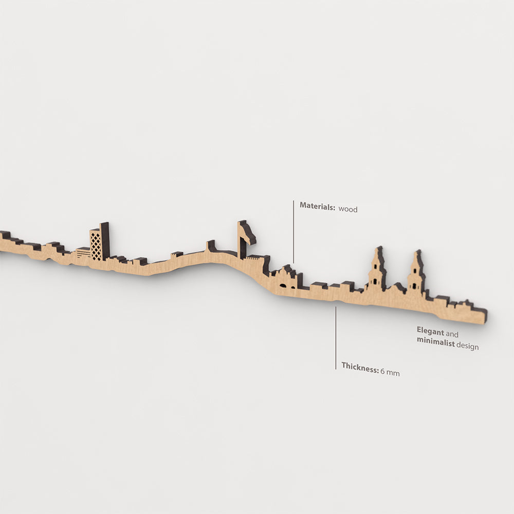 Textura de la madera marrón en el skyline Santiago de Chile.