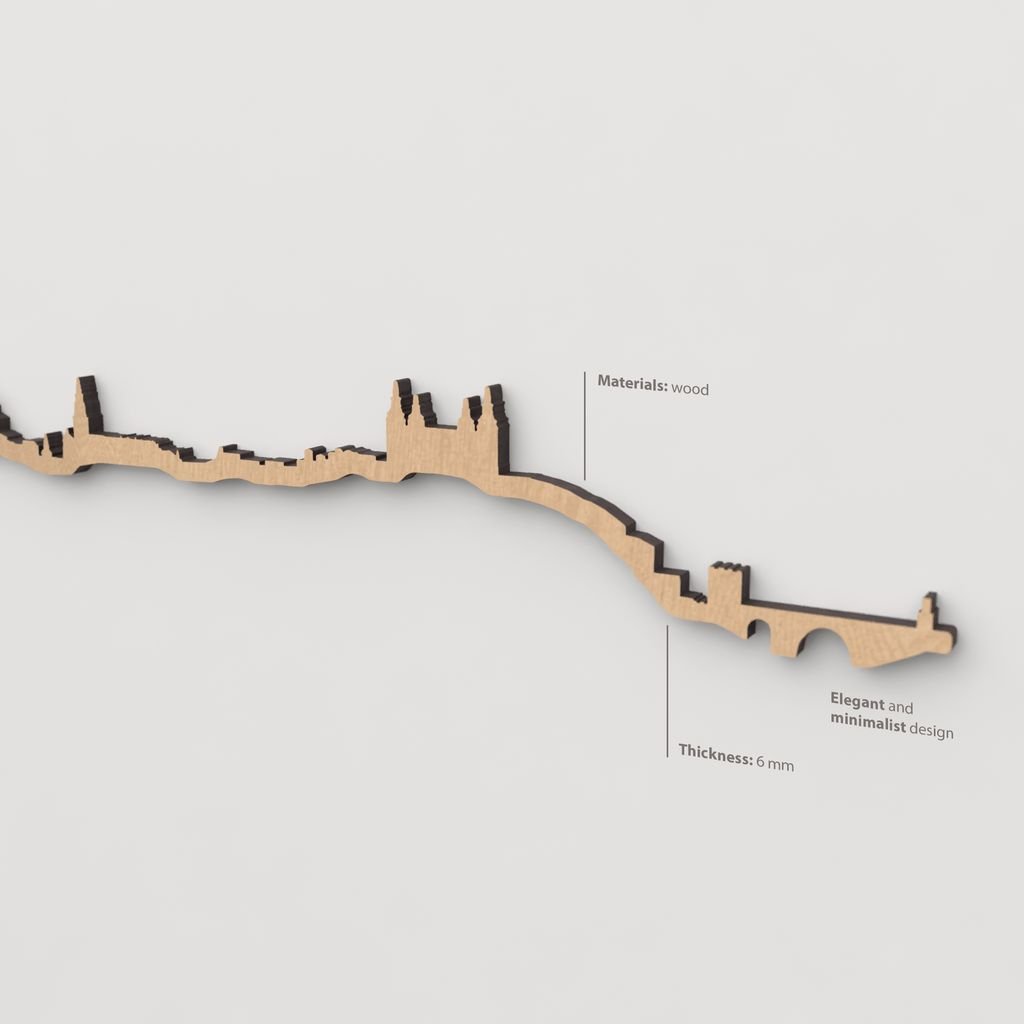 Textura de la madera marrón en el skyline Toledo.